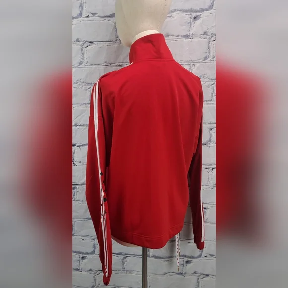 NWOT adidas Womens Track Jacket Valentine's Edition Hearts Red White size Medium - Picture 8 of 16